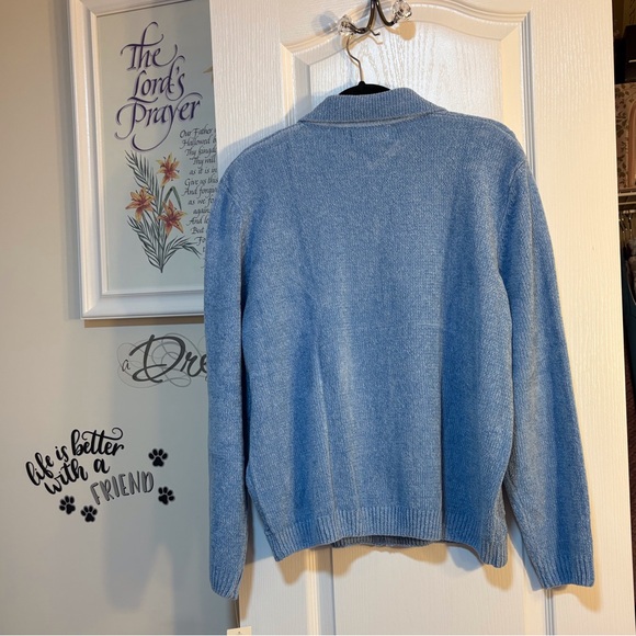 Alfred Dunner Light Blue Cable Knit Sweater - Picture 2 of 3